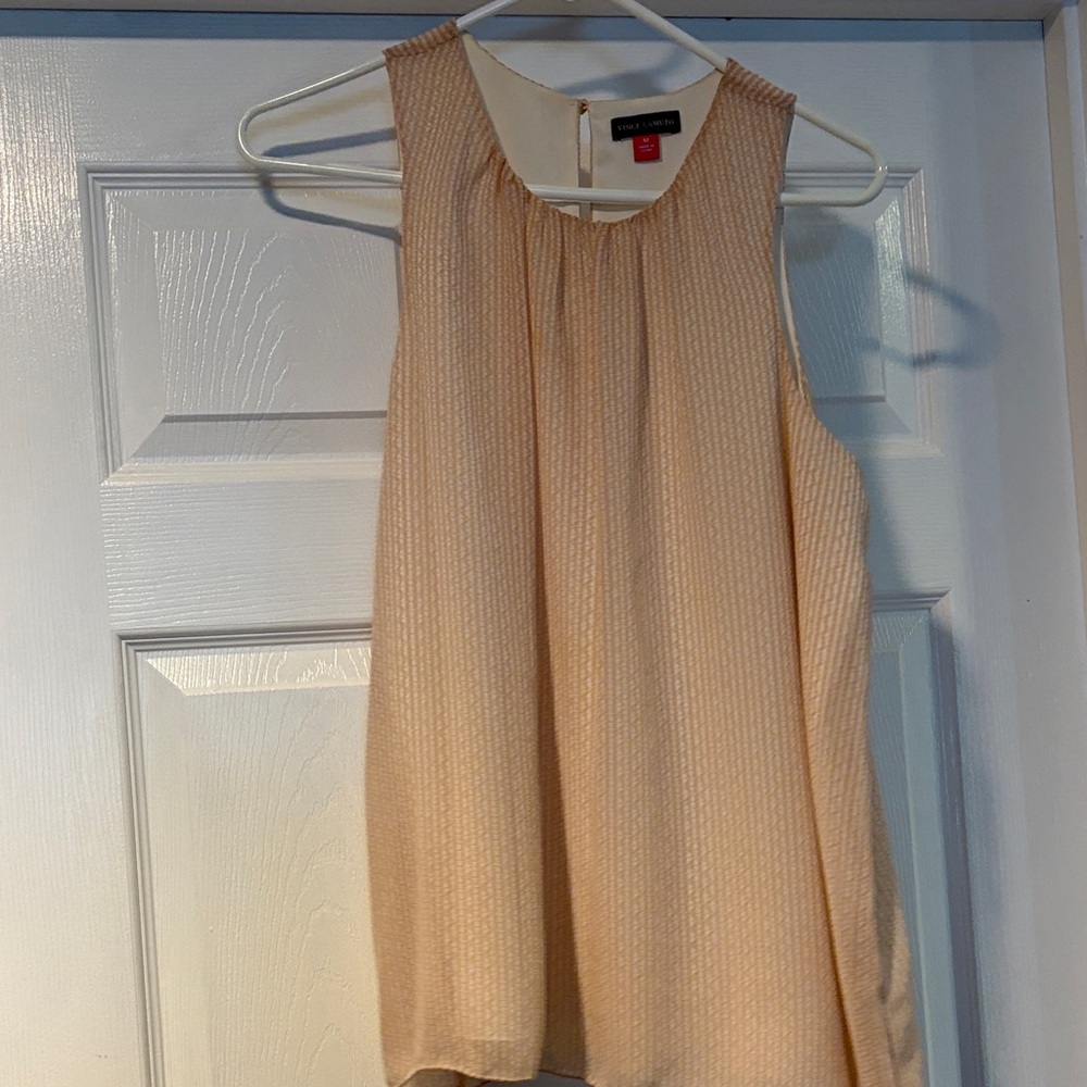 Vince Camuto Cream Textured Blouse